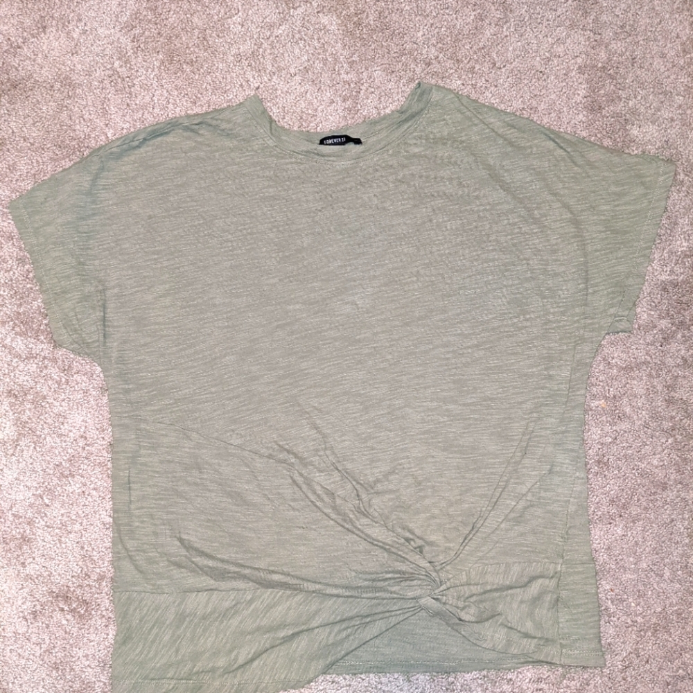 Forever 21 Green Crop Top, Size Small